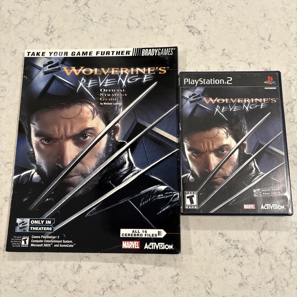 Set Wolverines Revenge 2003 Official Strategy‎ Guide & Game Playstation 2 Xbox